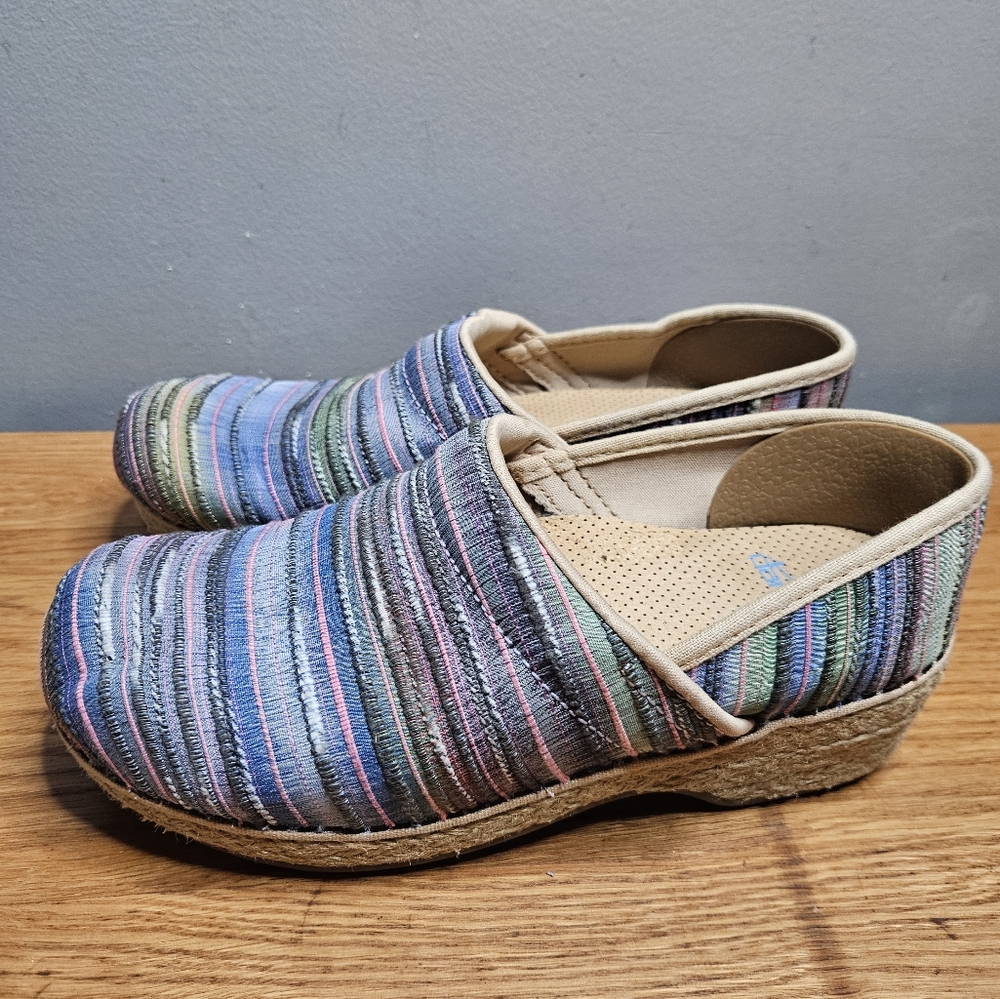 Dansko Jute Pro Professional Woven Vegan Clogs Shoes nursing size 37 or 7 - Picture 2 of 8